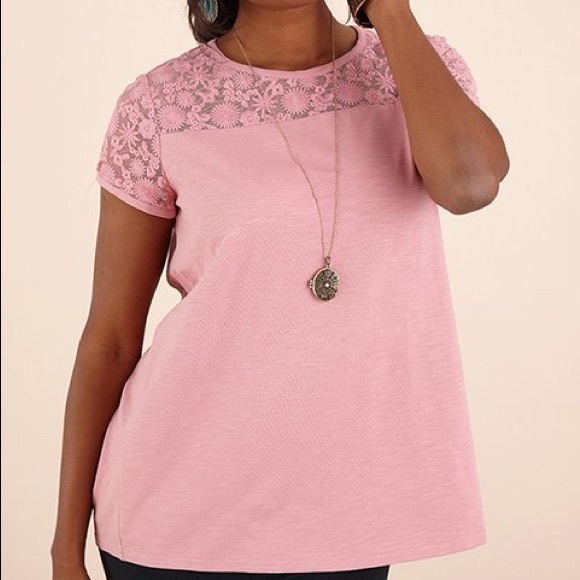 Matilda Jane Lory Pink Floral Lace Top Small Mauve - Picture 2 of 7